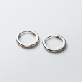 wholesale 925 Sterling Silver Minimalist Smooth Round Hoop Earrings Unisex Cool Style M04015-0-8