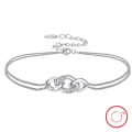 wholesale S925 Sterling Silver Cloud-Pull Bracelet with 4A Zircon Inlaid Diamond, Adjustable Twisted Jewelry Factory Direct-0-4
