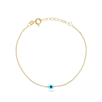 wholesale S925 Sterling Silver Demonic Eye Women's Bracelet, Classic Enamel Drip, Ins Jewelry, Hot Cross-border Seller-Gold 925 silver