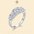 wholesale S925 Silver Popular Romance Ring for Women, Non-Tarnish, Cross-Border Hot-Selling Moissanite Ring, Light Luxury High-End Feel-0-0