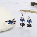 wholesale S925 Sterling Silver Enamel and Resin Koi Small Goldfish Ring and Earrings, Delicate and Artistic Ethnic Style Accessories-0-1