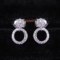 wholesale 9/10/14/18k Gold Luxurious Group-Set Micro-Paved Diamond Earrings with High-End Elegance and Multiple Wearing Styles, Cultured Diamond Studs-0-0
