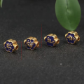 wholesale S925 Sterling Silver Eight Great Guardian Deities Accessories Vintage Cloisonné Fittings Zodiac Birth Year Buddha Beads-0-1