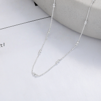 wholesale S925 Sterling Silver Korean-style Round Bead Office Lady Fresh Sweet Minimalist Unique Design Versatile Necklace-YL553M/approx. 2.5g>925 silver