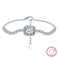 wholesale S925 Sterling Silver 3mm Diamond Tennis Bracelet Full Round Single Row Direct from Manufacturer-0-17