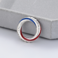 wholesale Metal S990 Silver Retro Vintage Minimalist Design Möbius Ring Six-Syllable Mantra DIY Accessory Pendant-193PM/about 4.4g
