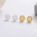 wholesale S925 Sterling Silver European and American Trendy Brushed Oval Stud Earrings Creative Minimalist Versatile Design for Women-0-1