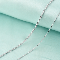 wholesale S925 Silver 16 Double-Shaped Melon Seed Chain, Cross-Border Wholesale Minimalist Style Accessory Necklace, Korea Dongdaemun-L033-1.6 Double-Shaped Melon Seeds-16 Inch S925 Silver