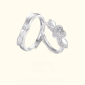 wholesale S925 Sterling Silver Inborn Wings Couple Rings, Ins Small and Unique Design Adjustable Fashion Rings for Men and Women-0-1