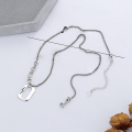 wholesale S925 Sterling Silver Fashion Punk Style Minimalist 0 Pendant Lightning Mark Trendy Unisex Necklace-0-1