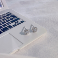 wholesale S925 Sterling Silver Fashion Round Zircon Small Floral Ear Studs Minimalist Earrings for Sleeping Hypoallergenic-0-1