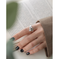 wholesale S925 Sterling Silver 051 Korean Version Ins Cute Cartoon Mini Bear Doll Openable Ring Women's Versatile Band-0-3