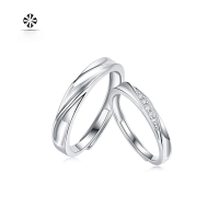 wholesale 925 Sterling Silver Adjustable Love Couple Rings, Valentine's Day Gift for Girlfriend, Non-Tarnishing Rings-Simple six-claw ring adjustable jaws