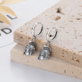 wholesale S925 silver retro antique Roman knight helmet vintage creative unique design earrings ear cuffs-0-0