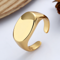 wholesale S925 Sterling Silver Irregular Oval Letter Love Open Ring,-0-2