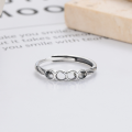 wholesale S925 Silver Retro Antique Style Niche Trend Versatile Coin Open Ring with "Duo Cai Duo Yi" and "Fu Yu" Patterns-0-2