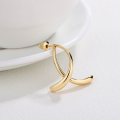 wholesale Metal material minimalist and stylish versatile crossover ear studs for women, elegant and uniquedesign trendy ear accessories-0-0