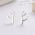 wholesale S925 Sterling Silver Fashion Minimalist Star Antler Cute Stylish Internet Celebrity Trendy Design Stud Earrings for Women-0-3