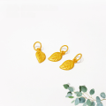 wholesale S925 gold-plated auspicious bean leaf pendant charm DIY semi-finished crystal jewelry accessory-0-13