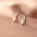 wholesale S925 Silver Shell Pearl Synthetic Pearl Stud Earrings for Women, ShortG9503-0-3