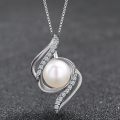 wholesale S925 Sterling Silver Freshwater Pearl Pendant Necklace for Women, Summer Luxury Minimalist Elegant Unique Versatile Wholesale-0-1