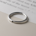 wholesale S925 silver plated love smiley thin ring for women, ins viral minimalist versatile cute band R00663-0-1