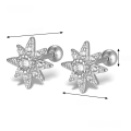 wholesale S925 zirconium stud earrings for women, eight-pointed star spring ear cuff, minimalist and elegant ins-style earrings for European and American foreign trade-0-6