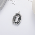 wholesale Metal S990 Silver Retro Ethnic Chinese Style Single-sided Design Achievement Personality Creative Hollow Pendant-0-2