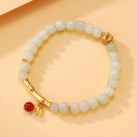 wholesale S925 Sterling Silver New Chinese Style Bamboo Pattern Peaceful Message Hetian Jade Bracelet for Women, Retro High-End Bamboo Knot Bracelet Accessory-Hetian Jade Bamboo Peace Bracelet/14.47g&gt;SL010714