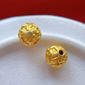 wholesale Gold-plated S925 ancient silver engraved crystal rhinestone flower ball spacer bead round bead waist bead top bead loose beads single bead for DIY-0-7