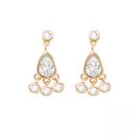 wholesale S925 Sterling Silver Minimalist Footprint T-shaped Opal Earrings With Zircon Accents-Gold-Style 4 925 Silver