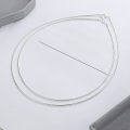 wholesale S925 Sterling Silver Trendy Diy Free Matching Hard Round Snake Chain Niche Stackable Necklace Korean Style Versatile Fashion Piece-0-1