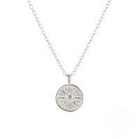 wholesale S925 Sterling Silver Classic Vintage Sunflower Pendant Necklace, A Cross-border Bestseller In Women's Light Luxury Fashion-Platinum