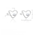 wholesale 925 Silver Designer High-End Natural Pearl Earrings, Unique Heart Design with Freshwater Pearls-0-4