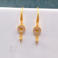 wholesale S925 silver gold-plated ear hook earrings semi-finished DIY jewelry crystal gemstone ancient-style earring accessories-0-2