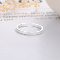 wholesale S925 Sterling Silver Trendy Minimalist Ins Concave Line Texture Unique Niche Openable Ring for Women-0-3
