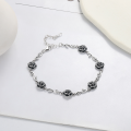 wholesale S925 sterling silver creative little chanel-style camellia bracelet, sweet and elegant, fresh and delicate, a gift for best friends, hand accessory-0-0