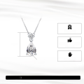 wholesale S925 Sterling Silver Cloud-Pull Jewelry Necklace, Luxury 8A Ultra-Sparkling Zircon Necklace, Teardrop Zircon, Cross-Border Bestseller-0-4