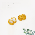 wholesale S925 Gold-Plated Natural White Shell Butterfly Accessory DIY Handmade Spacer Beads New Semi-Finished Bracelet and Necklace Charms-0-4