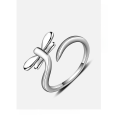 wholesale S925 sterling silver minimalist and fresh dragonfly open ring fashion index finger ring in Japanese and Korean style-0-0