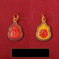 wholesale Gold-plated enamel pendant, cloisonné bracelet, antique-style necklace DIY accessories, sand gold charms: gourd, ruyi, lotus pod-0-21