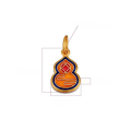 wholesale Gold-plated enamel cloisonné Fu character ingot longevity lock gourd pendant necklace bracelet DIY with blue sand gold finish-0-8