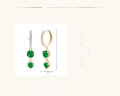 wholesale S925 silver emerald earrings for women, European and American niche luxury style, high-end daily wear, wholesale-0-5