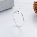 wholesale S925 sterling silver geometric open ring, creative, minimalist, stylish, and elegant women's fashion ring-0-1