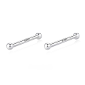 wholesale 999 Sterling Silver Ear Care Studs, Mini Double-ended Ear Cartilage Studs, Simple and Stylish Women's Live Streaming Fashion Best-seller-0-10