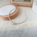 wholesale S925 Sterling Silver Round Bead Bell Minimalist Bracelet for Women, Fashionable and Simple Small Design Cute Student Jewelry-0-0