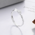 wholesale S925 Sterling Silver Bamboo Ring, Adjustable Stackable Index Finger Ring, Niche Luxury, Direct from Manufacturer-0-1