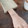 wholesale S925 Sterling Silver CD Letter Bracelet Korean Dongdaemun Minimalist Design Fashion Versatile Women's Hand Jewelry-0-3