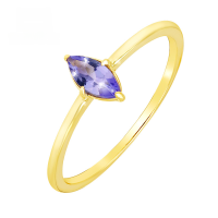 wholesale 10K Gold Artli Jewelry French Retro Tanzanite Ring, Daily Minimalist Style Versatile Piece, Jewelry Factory Wholesale-Tanzanite Ring Size 5