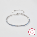 wholesale 925 Sterling Silver Cross-Border Hot-Selling Dainty Chain Layered Zircon Bracelet with Luxury High-End Feel for Wholesale Women's European and American Jewelry-0-7